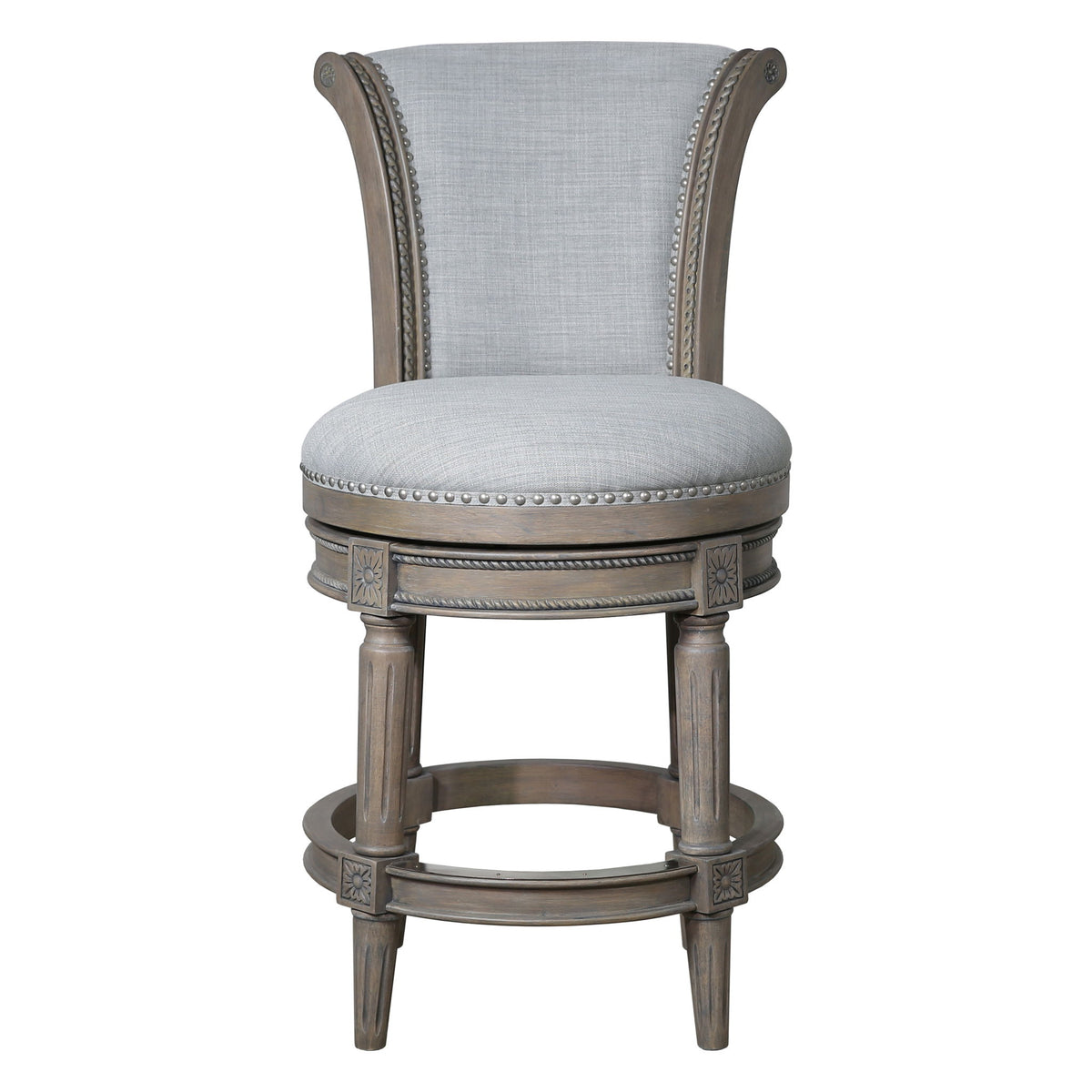 Swivel Barstool With High-Back