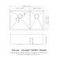 Modern Double Bowl Undermount Kitchen Sink 50 / 50 Design Stainless Steel
