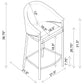 Sloped Arm Bar Stools (Set of 2)
