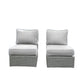 Armless Patio Chair With Cushions
