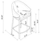 Sloped Arm Bar Stools (Set of 2)
