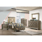 Skylar - Full Bed With LED & Storage - Dark Champagne