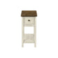 Accent End Table, 2 Tier, Narrow, Lamp, Storage Drawer, Charming Design