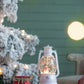 Christmas Plastic / Resin Lantern With Snowman & Tree LED / Water Spinning / 6 Hours Timer, 3*AA Batteries Required - White / Multi