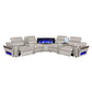 Nova - Sectional With Bluetooth Speaker, LED And Lifting Wine Cabinet