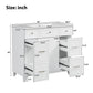 Bathroom Vanity With Ceramic Sink, Soft Close Doors, Adjustable Shelves