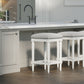 Square Stool With Upholstered Seat