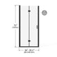 Bifold Frameless Glass Shower Door With Pivot Swing Panel, Tempered Clear Glass