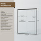 Double Sliding Shower Door, Semi-Frameless Bypass Bathroom Sliding Door With 1/4" (6 Mm) Tempered Glass For Walk-In Shower