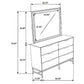Taraval - 6 Drawer Dresser With Mirror - White