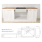Classic Ceramic Farmhouse Sink Workstation Single Bowl With Durable Finish
