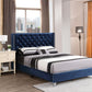 Upholstered Nailhead Trim Chic Bed