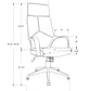 Office Swivel Chair, Adjustable Height, Ergonomic, Armrests, Contemporary & Modern