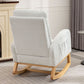 Accent Rocking Chair With Footrest, High Back