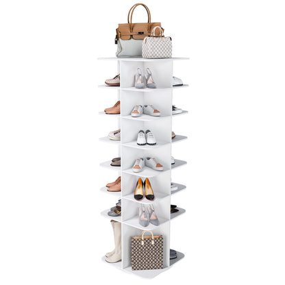Spinning Shoe Rack, Free Standing 360° Revolving Shoe Organizer