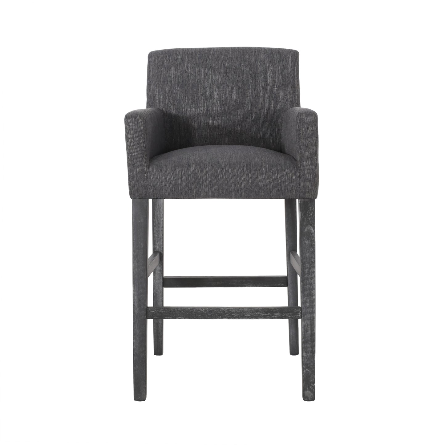 Eska - Set of 2 - 30" Charcoal Gray Upholstered Counter Stools with Sleek Design