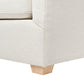 Ada - Flared Arm Contemporary Sofa With Lumbar Pillows - Flax White