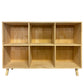 6 Cube Storage Shelf, Freestanding Open Bookcase With Legs Cubby Organizer For Living Room - Natural Wood