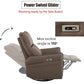 29.92" 270 Power Swivel Rocker Recliner Chair, Electric Glider Reclining Sofa With USB Ports, Power Swivel Glider, Rocking Chair Nursery Recliners For Living Room Bedroom
