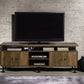 Ensata II - TV Stand - Rustic Oak / Black