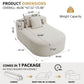 Oversized Chaise Lounge Sofa Bed With Deep Seat And Soft Pillows