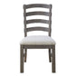 Upholstered Dining Chairs (Set of 2) - Brown - Wood