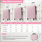 6 Piece Lightweight Hardshell Luggage Set With Double Spinner Wheels, Password Lock