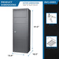 Steel Large Single Compartment Locking Parcel Drop Box With Keyed Access - Gray