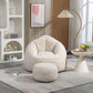 Bedding Bean Bag Sofa Chair High Pressure Foam With Footrest
