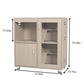 4 Tier Hamster Cage With Acrylic Windows And Storage Cabinet
