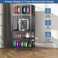 3D Printer Cabinet With Double Layer Filament Storage, Noise Reducing Design - Black