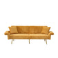Luxury Foldable Double Sofa Bed With Folding Armrests