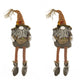 Sitting Gnome With Maple Leaf, For Holiday Harvest Festival Fall Festival & Thanksgiving Table Decorations (Set of 2) - Orange Multi