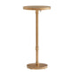 Morven - Adjustable Height Accent Table With Round Top - Antique Brass