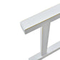 Outdoor Garden Patio Bench With Backrest And Armrest, Slatted Seat For Park, Yard & Porch, Balcony, Accommodates 2 - 3 People - White