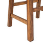 Hilltop - Set of 2 - 24" Walnut Farmhouse Rustic Counter Height Stools - Solid Wood