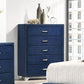5 Drawer Bedroom Chest With Crystal Pulls