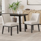 Modern Dining Chair With Durable Fabric Upholstery And Sturdy Wooden Frame (Set of 2)