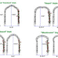 Metal Garden Arch Assemble Freely With 8 Styles Garden Arbor Trellis Climbing Plants Support Rose Arch