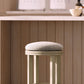 Backless Swivel Stool With Upholstered Seat