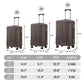 Spinner Luggage Set 20" / 24"/ 28", Lightweight Hard Shell With 360° Silent Wheels