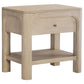 Flores - 1 Drawer Nightstand With Dual USB Ports - Mango Color