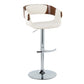 Elisa - Mid Century Modern Adjustable Barstool With Swivel With Rounded T Footrest (Set of 2)