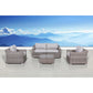 Outdoor Wicker Conversation Set With Cushions, All Weather