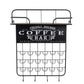 Floating Coffee Bar Shelf With Coffee Pod Holder, Hooks And Storage Shelf - Black
