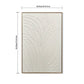 Framed Botanical Leaf Wall Art, Thick Textured Canvas Painting, Neutral Decor For Living Room - White