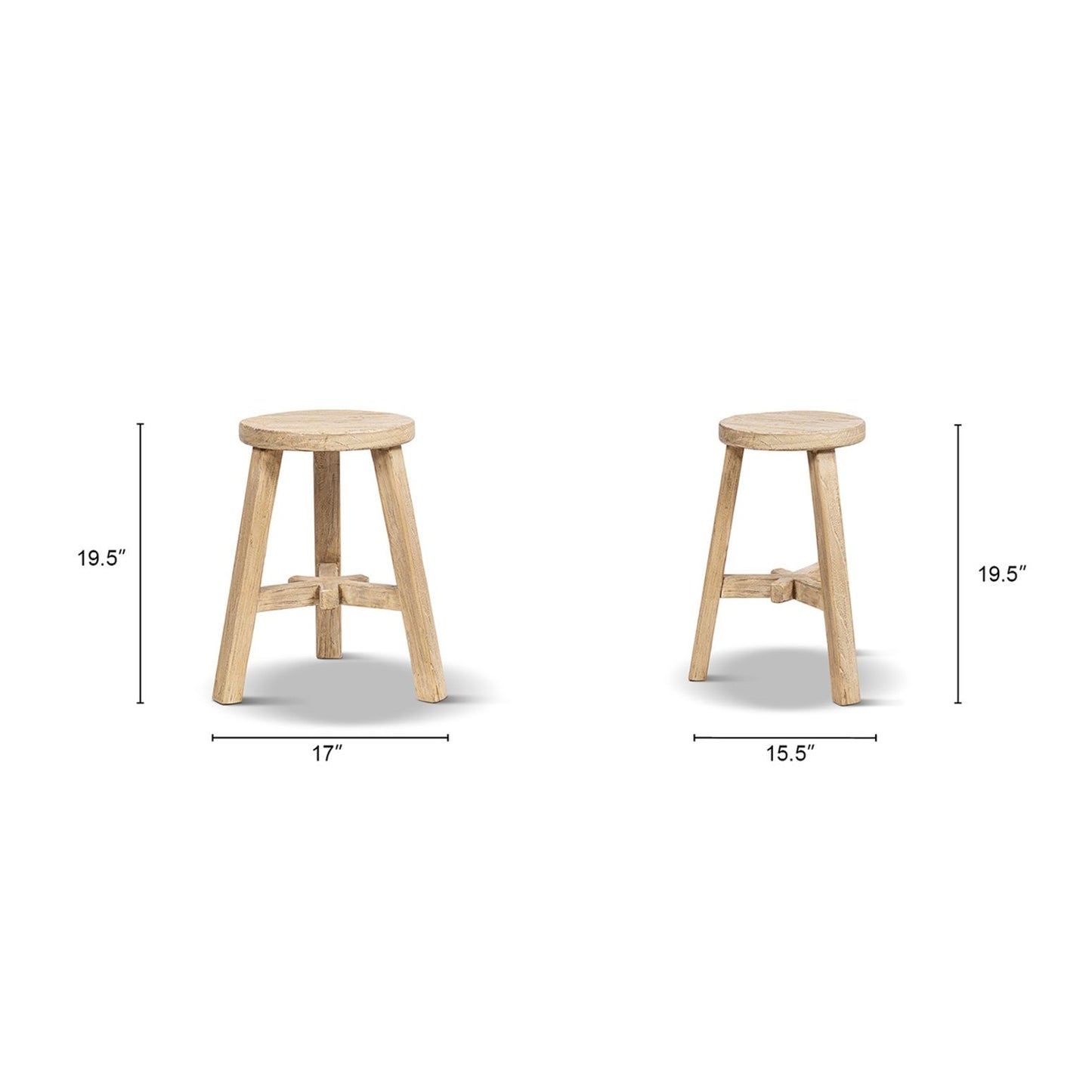 Linden - Round Stool - Light Brown