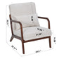 Accent Chair With Pillow And Wood Frame