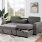 Estelle - Fabric Reversible Sleeper Sectional With Storage Chaise Drop-Down Table 2 Cup Holders And 2 USB Ports