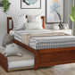 Platform Bed Wood Bed Frame With Trundle